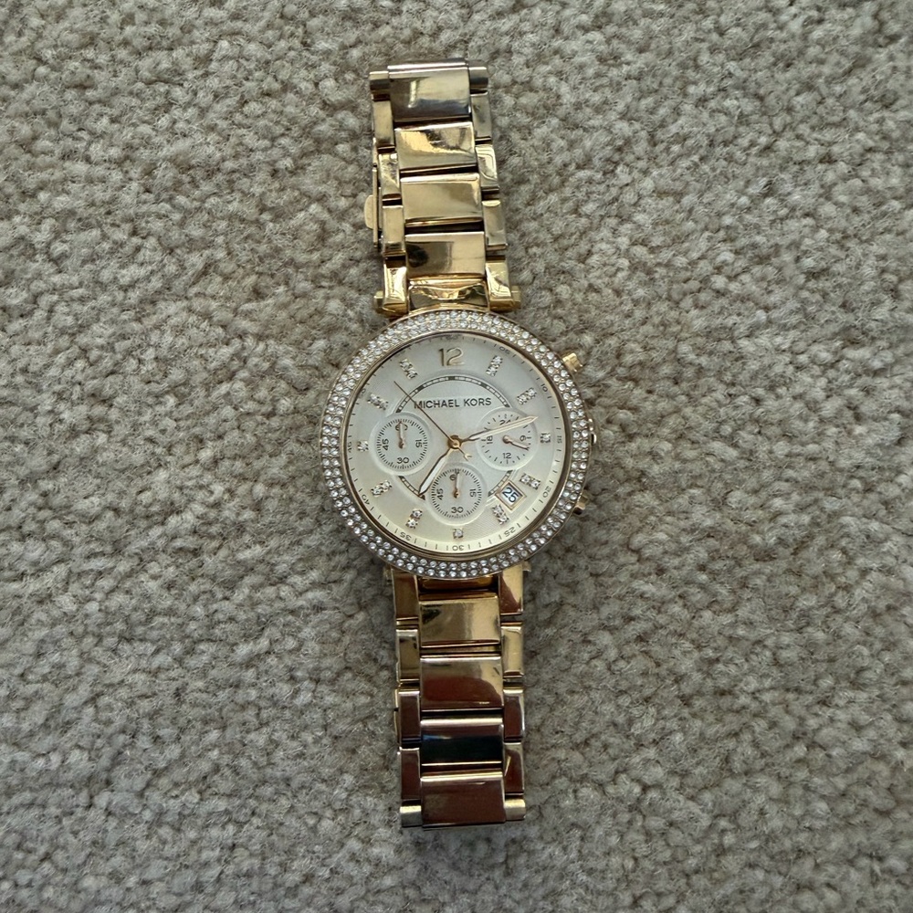 Michael Kors Gold Parker Chronograph Watch